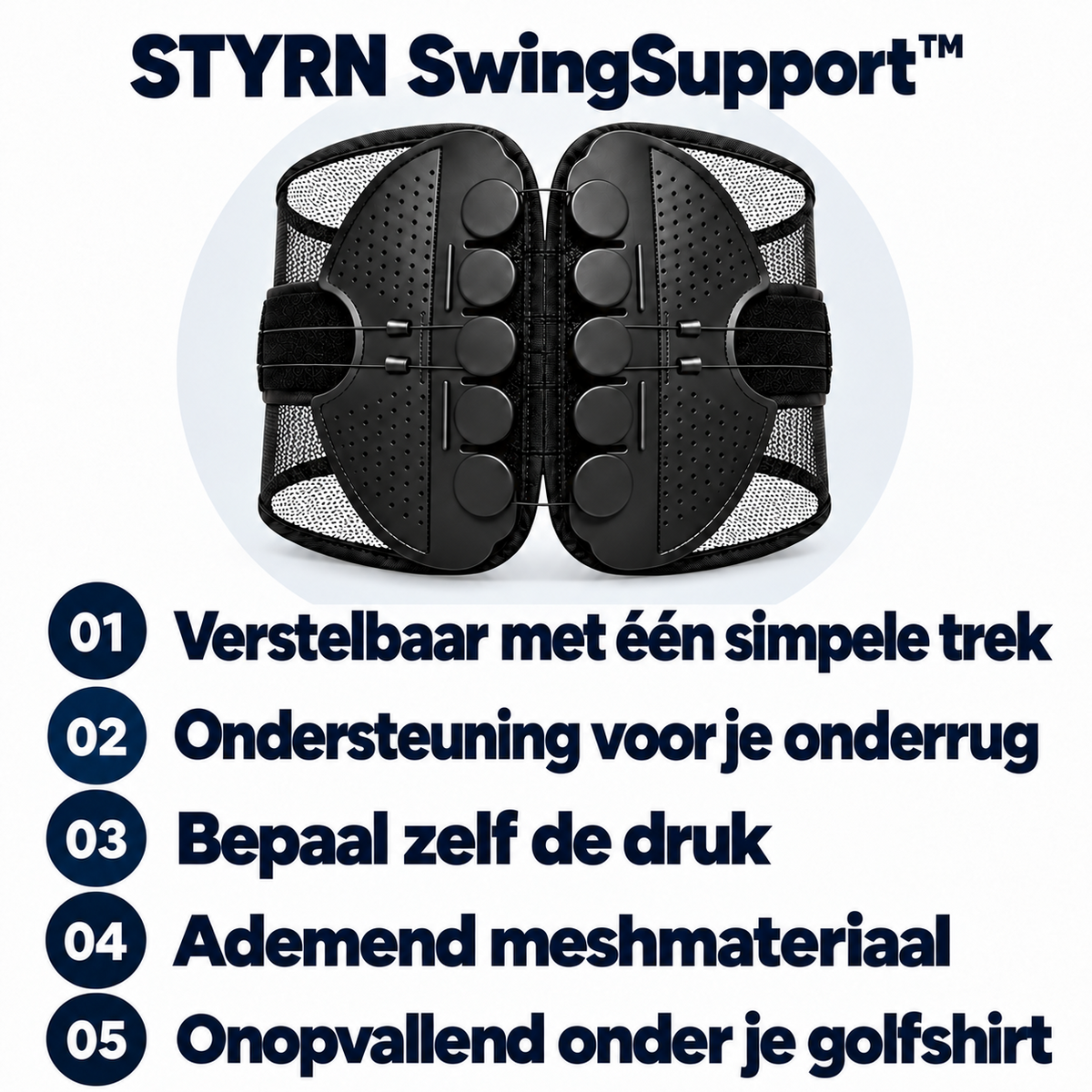 Zo helpt STYRN Swing Support™ je om